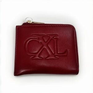 CXL by Christian Lacroix Red Python Smooth Zip Around Wallet New